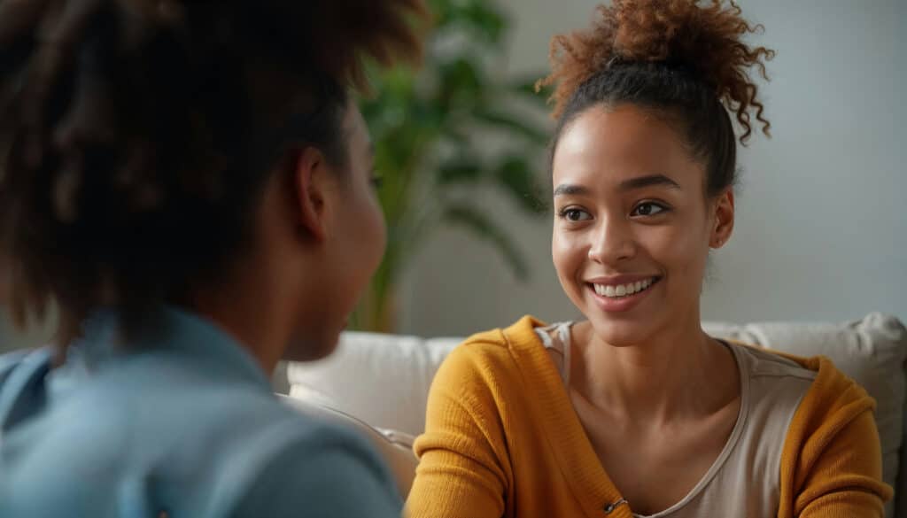Therapist guiding a patient through drug-induced psychosis treatment