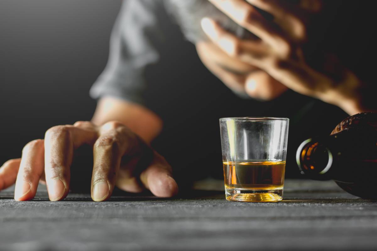 person addicted to alcohol