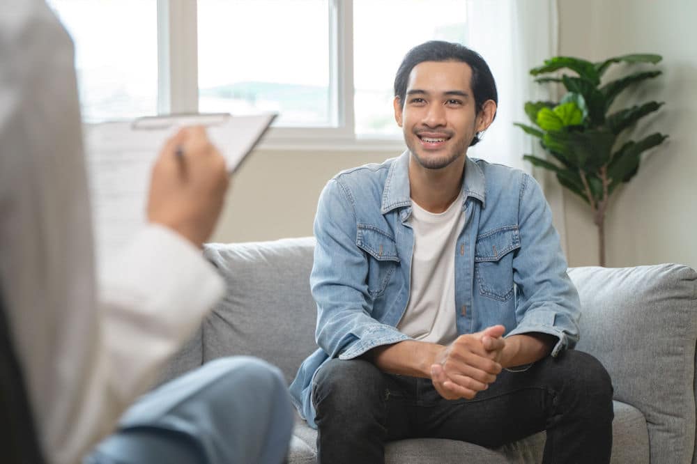 Person receiving addiction therapy in Newport Beach, CA
