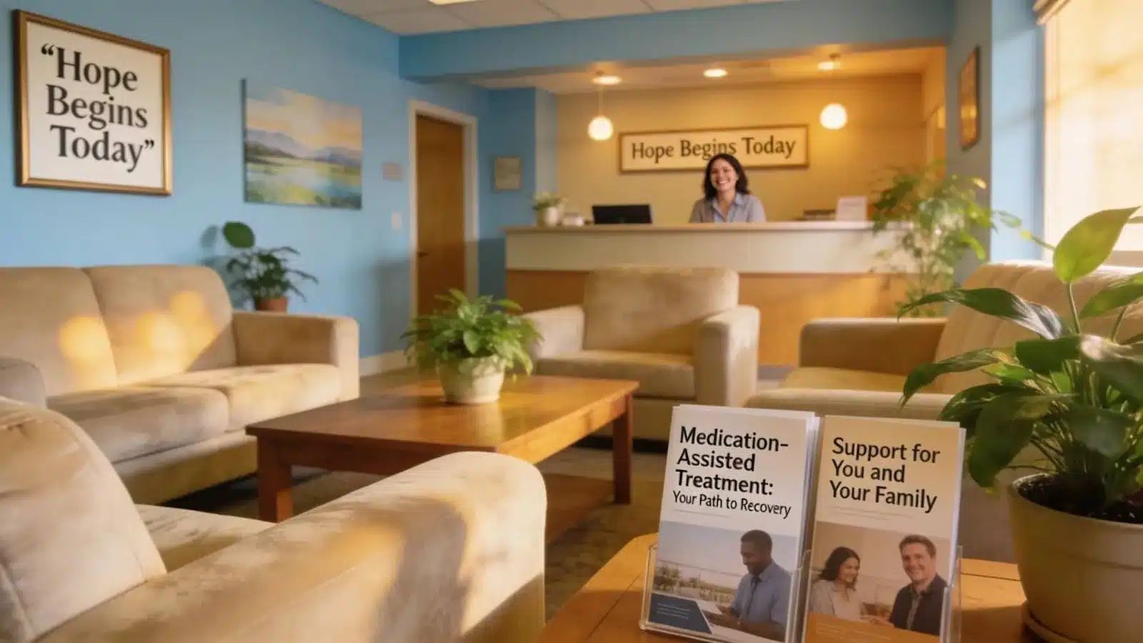 Welcoming treatment environment promoting recovery from opioid and alcohol use disorders